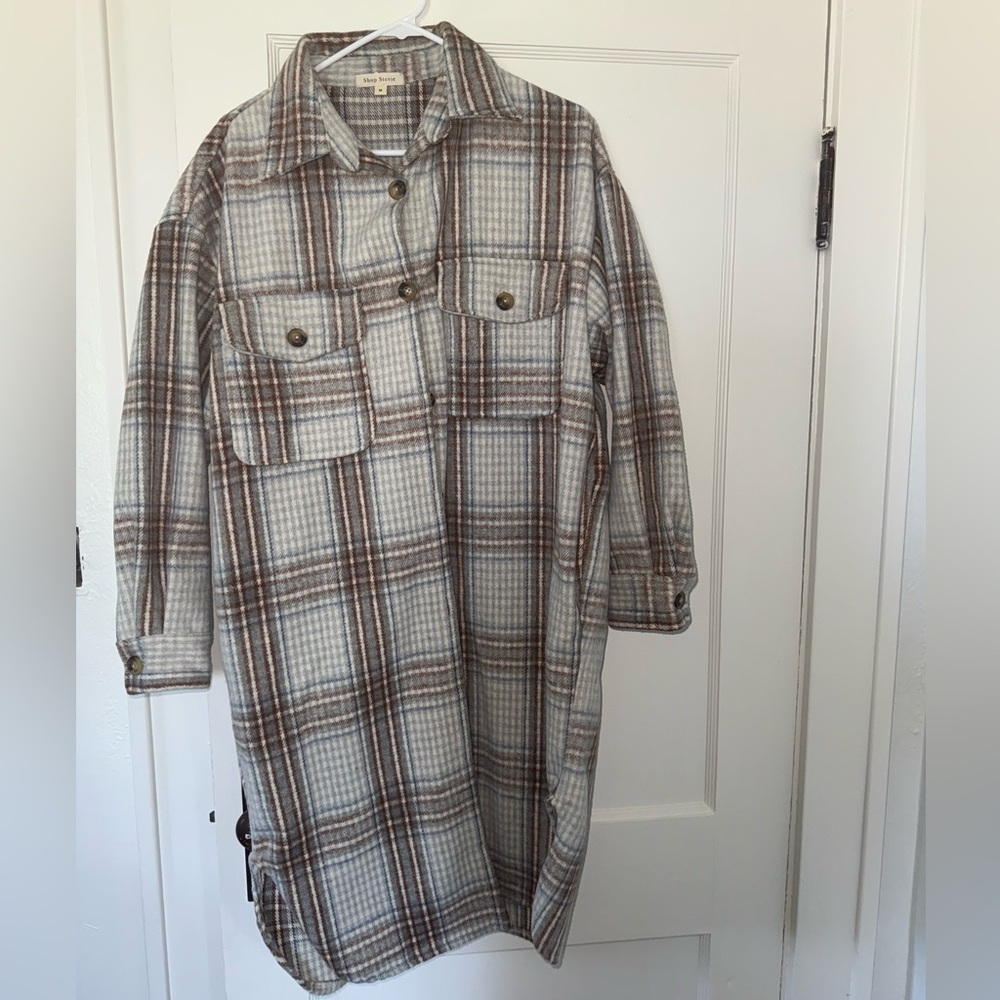 Stevie Hender long flannel jacket